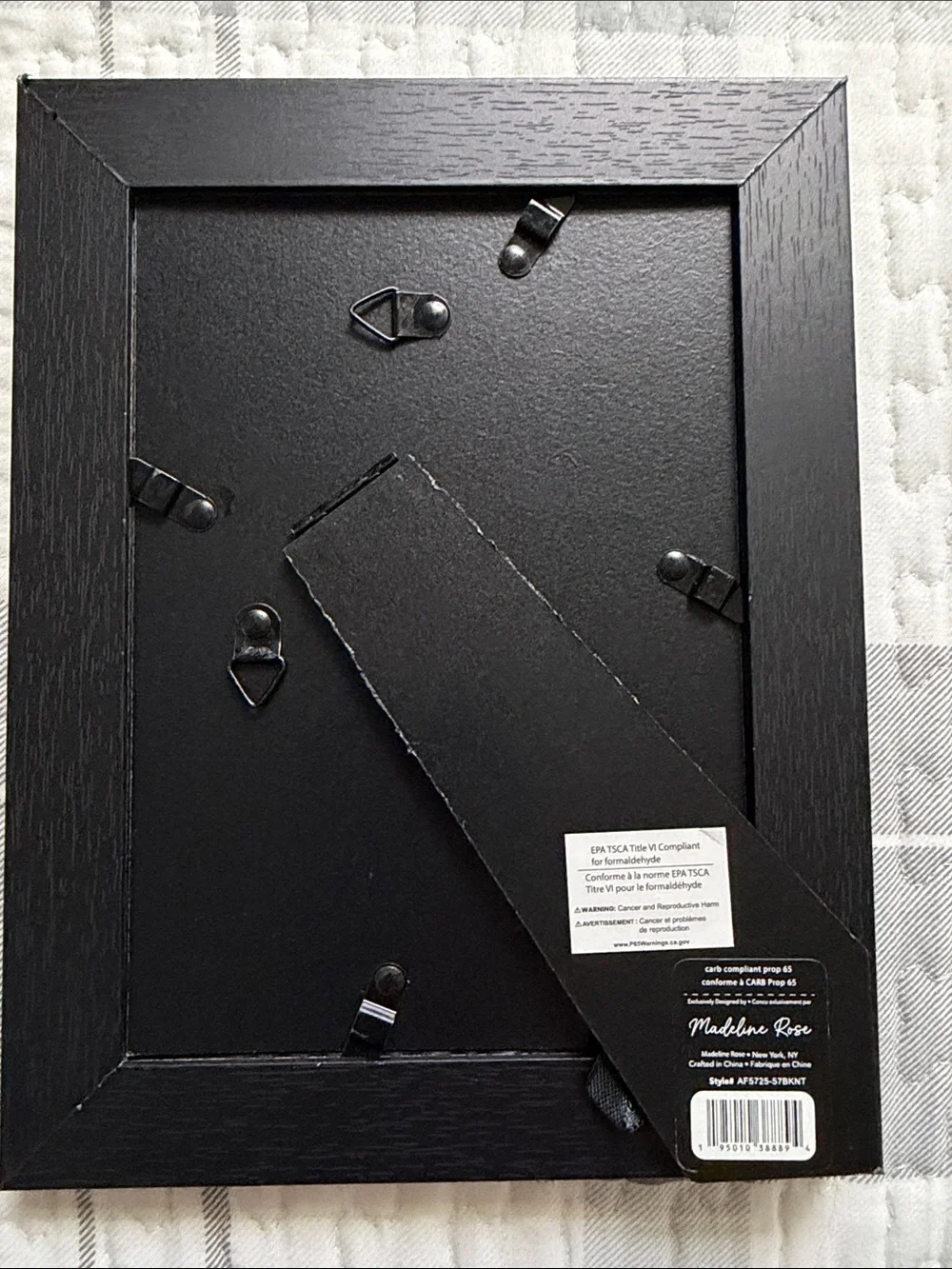 Two-Tone Black and Natural Wood Picture Frame - Home Accents